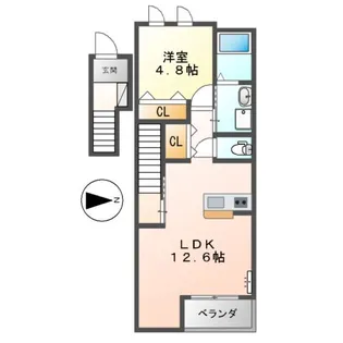アクアブロー【2階】の間取り