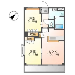 プレザンス西山本【2階】の間取り