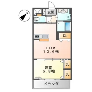 大原駅前セントラルマンション【1階】の間取り