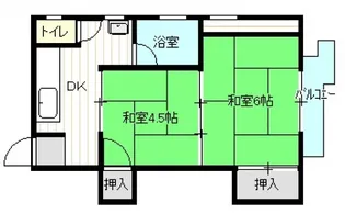 中国ビル【404号室号室】の間取り