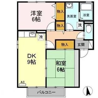 セジュール友清E棟【1階】の間取り