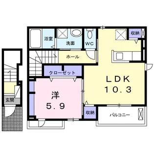 アマービレ 参【2階】の間取り