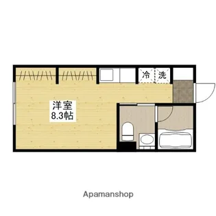 イリス祇園【2階】の間取り