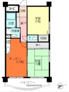 ルミエールクマダ【303号室号室】の間取り