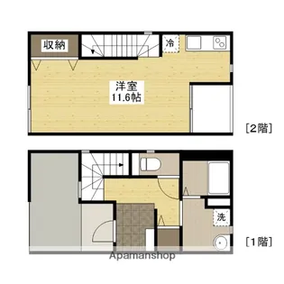 ラヴィーヌ三入B棟【1階】の間取り