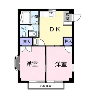 グリーンピア中西A【2階】の間取り