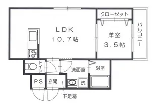 カーサ・バローレ江波二本松【3階】の間取り