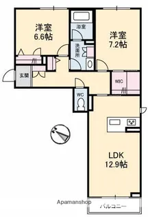 ファミール船越南【2階】の間取り