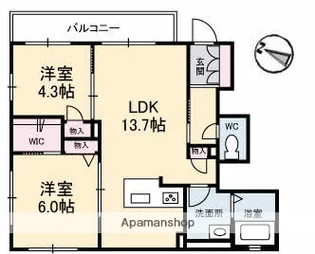 ヴィラ・セントラルA棟【1階】の間取り