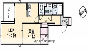 アヴェニールラディウ平和大通【3階】の間取り
