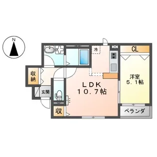 フェリーチェ・コトブキⅡ【1階】の間取り