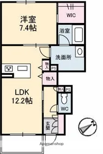 レユシール川内【1階】の間取り