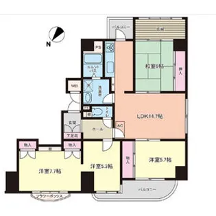 ダイアパレス舟入通り【10階】の間取り