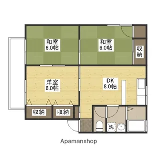 グランデージKM B棟【1階】の間取り