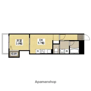 LE DOME阿品【1階】の間取り