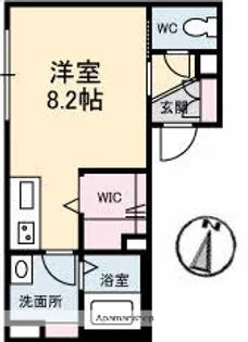 シャーメゾンカルパ【1階】の間取り