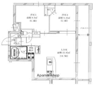 アフェクシービル【4階】の間取り