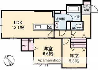 エンソラード【1階】の間取り