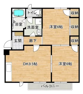 フレグランス川本B棟【201号室号室】の間取り