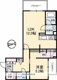 シャトル不動院前【2階】の間取り