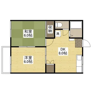 ハイツ栗栖 B棟【2階】の間取り