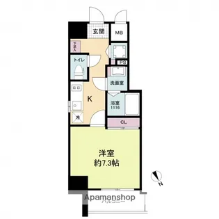 ブランシエスタ河原町【2階】の間取り