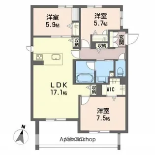 エストティアラ【2階】の間取り