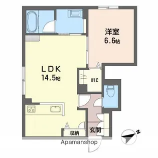 ラメゾンウールゥ【1階】の間取り