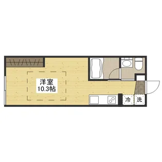 エストレビータ草津Ⅱ【106号室号室】の間取り