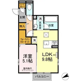 bamboograss舟入【1階】の間取り