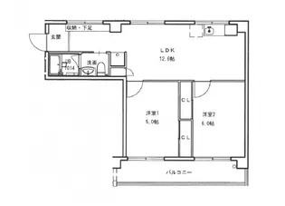 広島県広島市西区三滝本町1丁目【マンション】の間取り