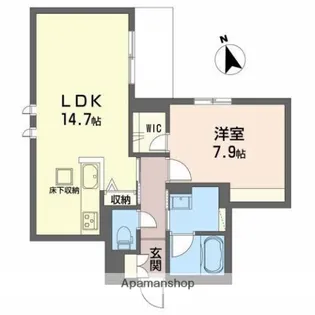ソピア祇園【1階】の間取り