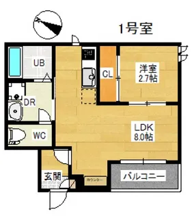 広島県安芸郡海田町大正町【アパート】の間取り