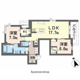 フィーノ【3階】の間取り