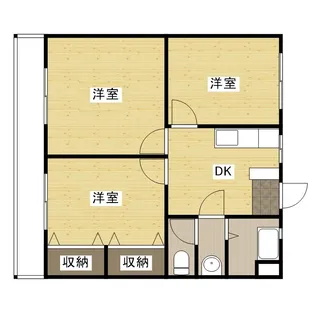フォレストサイド戸坂【2階】の間取り