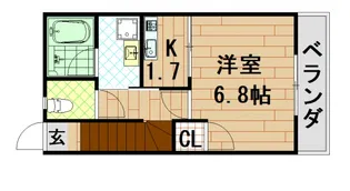 ユニクオーレ五日市Ⅱ【203号室号室】の間取り
