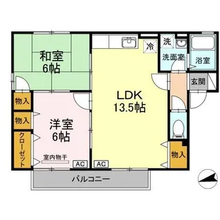 グランデール谷本【2階】の間取り