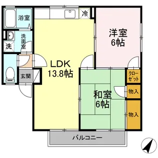 セジュール長居 A棟【202号室】の間取り