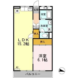 コーポラス針田【3階】の間取り