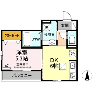 AOIパレス【1階】の間取り