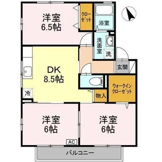 GREENCOURTB棟【2階】の間取り
