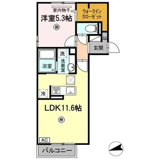 フローラル五月が丘 B棟【103号室】の間取り