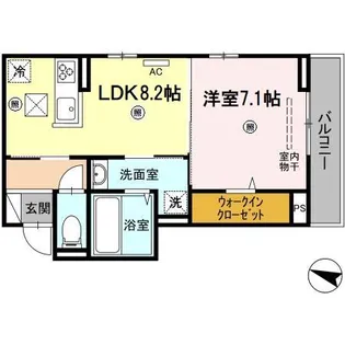 リュトモス西旭【1階】の間取り