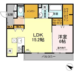 BRIGHTEST船越【1階】の間取り