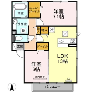 アザレア【1階】の間取り