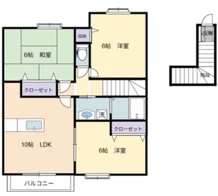 サニーレジデンスFⅢ【204号室号室】の間取り