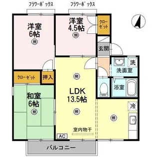 ビューラーMB棟【1階】の間取り