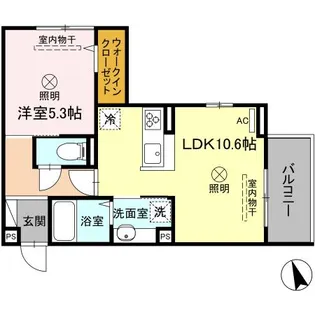 スカイ長束【3階】の間取り