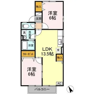 セジュール安東【2階】の間取り