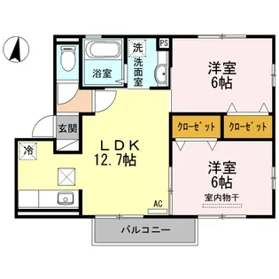 セジュールY【1階】の間取り